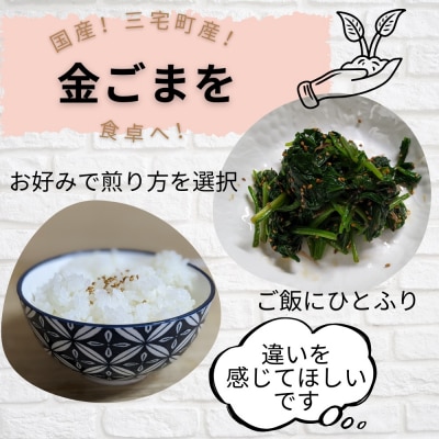 国産!金ごま 贅沢!全3個セット 奈良県 三宅町 ゴマ 希少 煎りたて おつまみ(深・中・浅煎り)