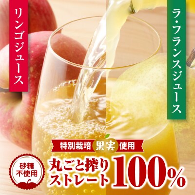 リンゴ&ラ・フランスジュースとシロップ漬け(大)　つめあわせセット 025-011