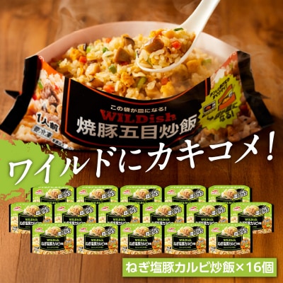 マルハニチロ 冷凍食品 WILDish ねぎ塩豚カルビ炒飯 1人前×16個入り 045-008