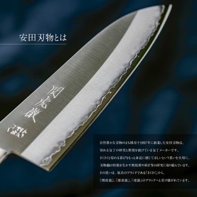 関虎徹 V金10号 ペティナイフ 135mm(YG303/安田刃物)