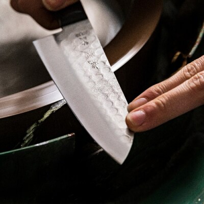 H80-12 虎徹 ヤスキハガネ青紙2号 三徳&ペティ 包丁2本セット(安田刃物)