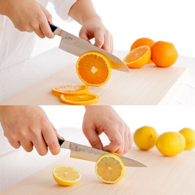 H80-12 虎徹 ヤスキハガネ青紙2号 三徳&ペティ 包丁2本セット(安田刃物)