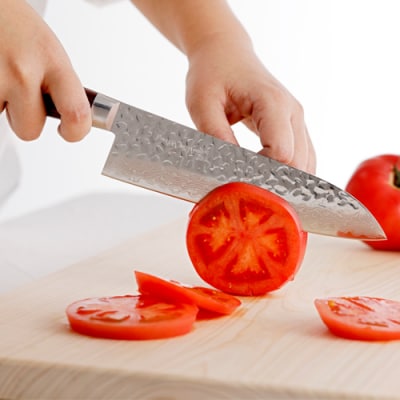 さくさく 鎚目ダマスカス 三徳包丁 180mm(安田刃物)H50-48 