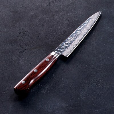 さくさく 鎚目ダマスカス ペティナイフ 135mm(安田刃物)H40-36 