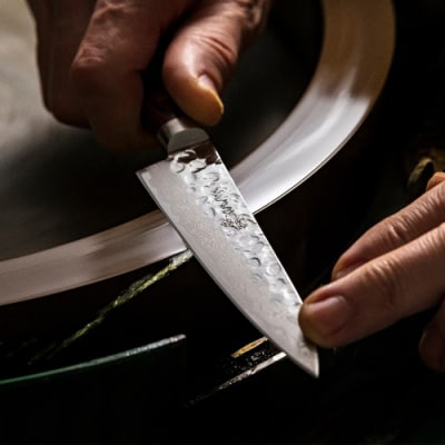 さくさく 鎚目ダマスカス 三徳&ペティ 包丁2本セット(安田刃物)H90-10 