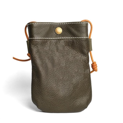 天神ワークス レザーサコッシュSP04【OLIVE】