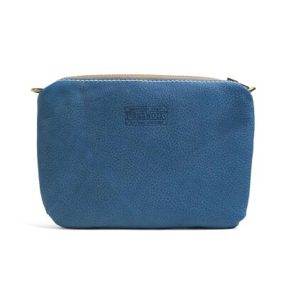 天神ワークス レザーサコッシュSP05【COBALT BLUE】