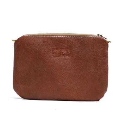 天神ワークス レザーサコッシュSP05【DARK BROWN】