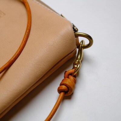 天神ワークス レザーサコッシュSP05【DARK BROWN】