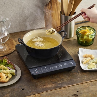 1口IHコンロ1000W IHK-T392-B ブラック