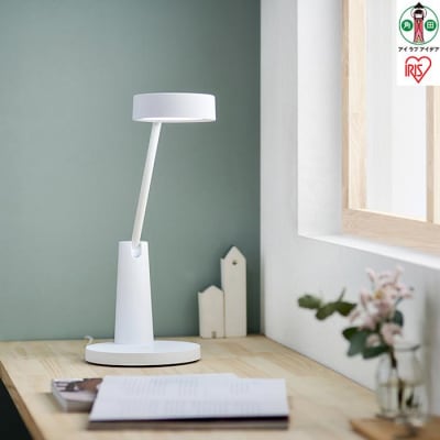 LEDデスクライトQi充電シリーズ平置きタイプ調光調色　LDL-QF02DL-W　ホワイト
