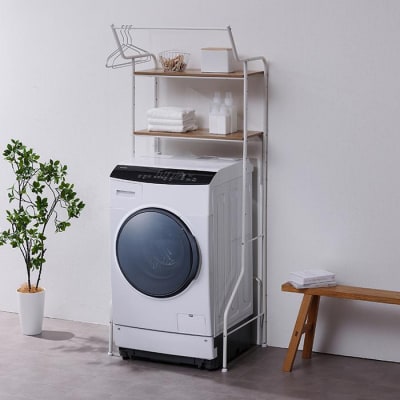 ランドリーラック　スタイルランドリーラック ハンガーバー付き HSLR-695R ホワイト