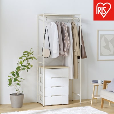 チェスト上ハンガーラック CHHR-850 ホワイト