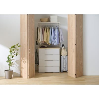 チェスト上ハンガーラック CHHR-850 ホワイト