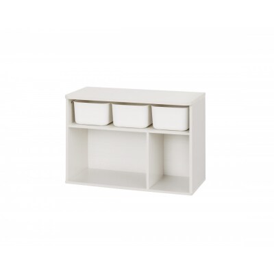 収納棚 ラウンドシェルフ RUSR-74L ホワイト