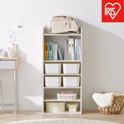 収納棚 ラウンドシェルフ RUSR-50H ホワイト