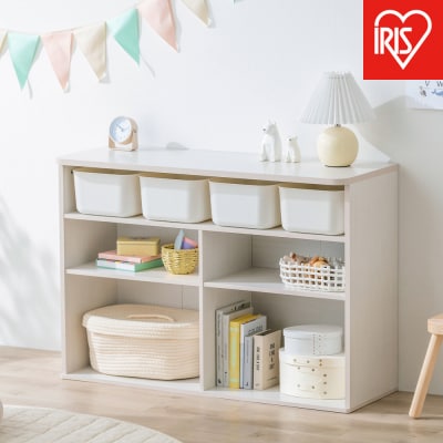 収納棚 ラウンドシェルフ RUSR-97W ホワイト