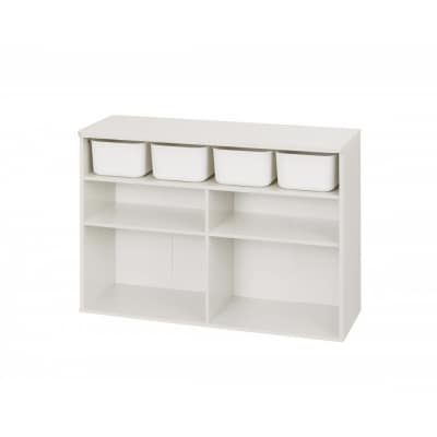 収納棚 ラウンドシェルフ RUSR-97W ホワイト