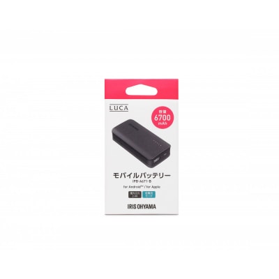 モバイルバッテリー  IPB-A671-B ブラック