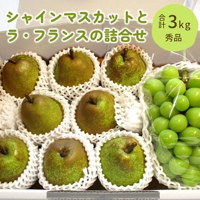 シャインマスカットとラ・フランスの詰合せ　3kg　0025-2613
