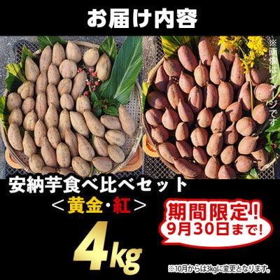 【期間限定】種子島安納黄金・紅いも食べ比べ4kg Sサイズ