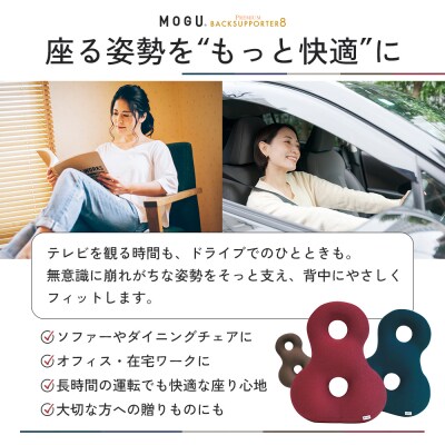 ディープブルー 【MOGU-モグ‐】プレミアム　バックサポーターエイト[No5698-7730]