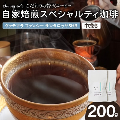スペシャルティ珈琲 グァテマラ ファンシー サンタロッサSHB 中挽き200g[137S20-02]