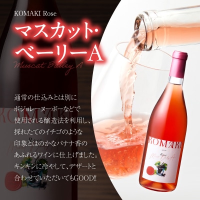 小牧ワイナリ― 赤・ロゼワイン2本セット(小牧産ぶどう100%使用) [026A11]