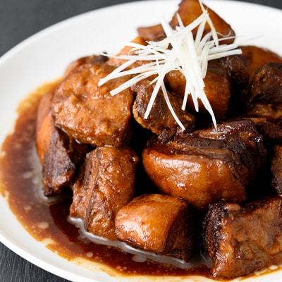 常温でお届け♪鹿児島の黒豚に次ぐブランド豚!茶美豚の角煮 約2kg(250g×8袋)