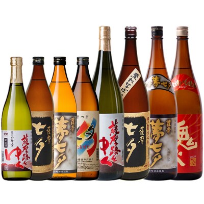 芋焼酎 七夕 シリーズ 8本詰め合わせ(720ml×1本・900ml×3本 ・1800ml×4本)