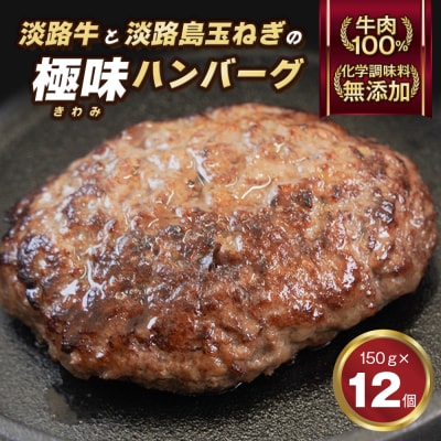 淡路島 極味ハンバーグ 150g×12個 牛肉100%　ao05756
