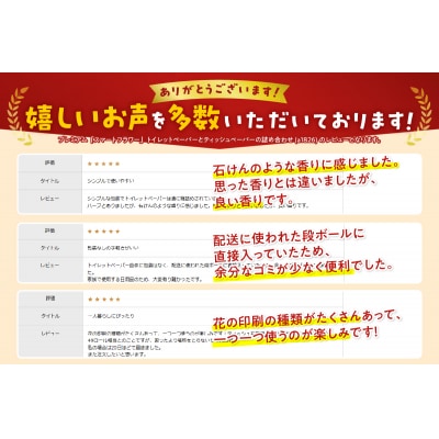 ティッシュペーパーとトイレットペーパーの詰め合わせ スマートフラワー 日用品