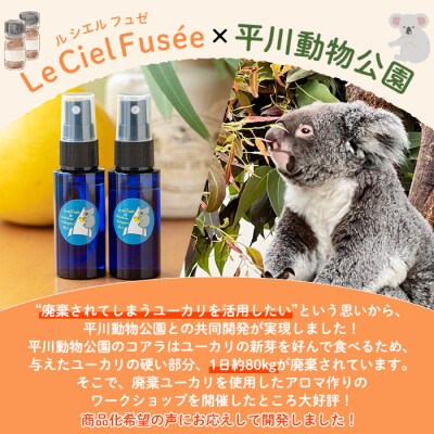 ルームフレグランス 2本入り 廃棄ユーカリ+サワーポメロブレンド! ルシエルフュゼ