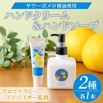 サワーポメロ ハンドクリーム 30g×1本 と ハンドソープ 200ml×1本