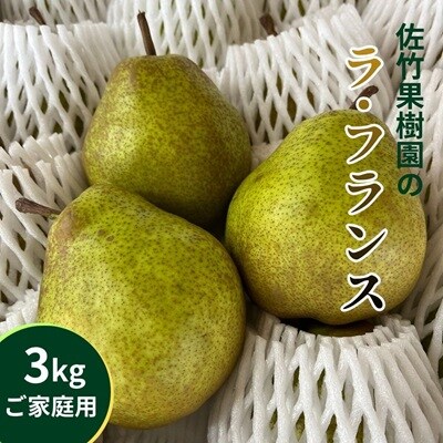 西洋梨(ラ・フランス)3kg　ご家庭用　0041-2602