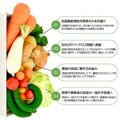 【シーサイドグロサリー】淡路島産規格外野菜ボックス・Sサイズ(お一人様向け)