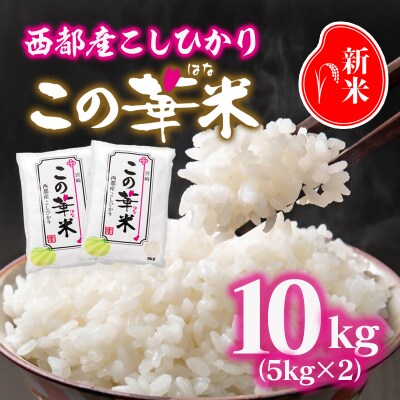令和8年産 こしひかり10kg(5kg×2)『この華米』【先行受付】[2879]