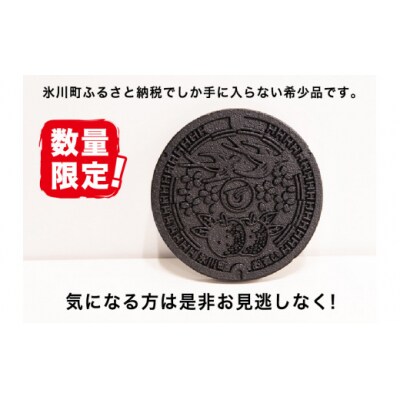 1/6スケール「マンホールレプリカ」コースターサイズ 氷川町役場建設下水道課
