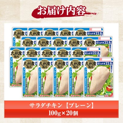 嬉しい糖質0!サラダチキン<プレーン>(100g×20個合計2kg!)