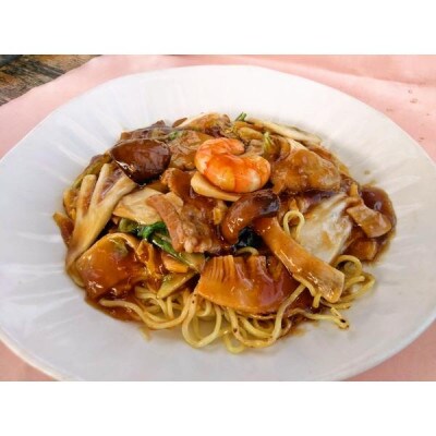 食い福ほうらいの【五目あんかけ焼きそば】-京丹波大黒本しめじ入り-