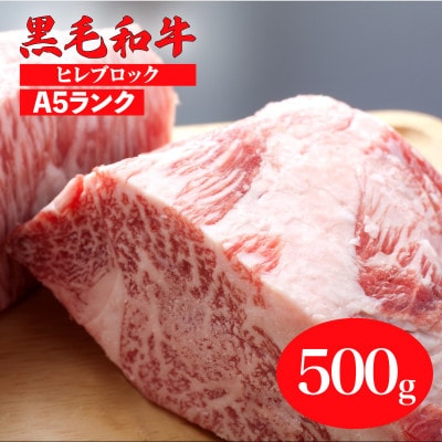 黒毛和牛 ヒレブロック 500g A5ランク ステーキ用