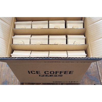 【直火焙煎珈琲】オリジナル　アイスコーヒー(無糖) 1000ml×12本