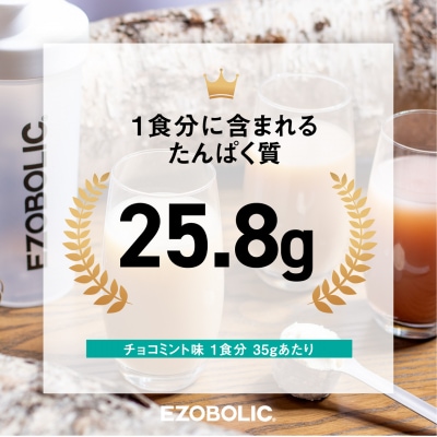 【定期便3回】チョコミント風味 1kg EZOBOLICプロテイン LG103-P
