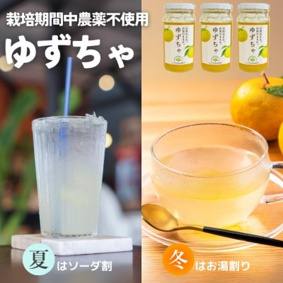 楽しみ方いろいろ! 「ゆずの里上之保」 ゆずちゃ　3個 お湯割り ソーダ割り ジャムとしても使える 