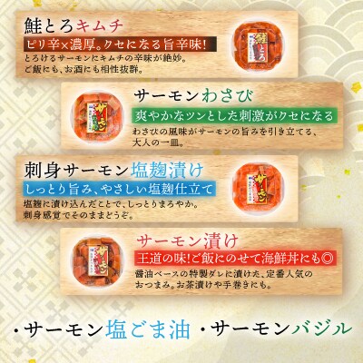 おつまみ刺身サーモン6種セット(6種計6個) A-09152