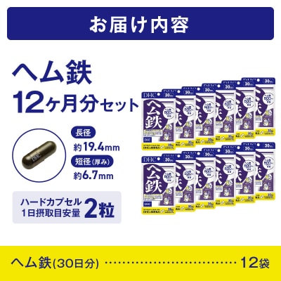 DHC ヘム鉄 30日分 12個セット(360日分)(76806) [sf014-057]