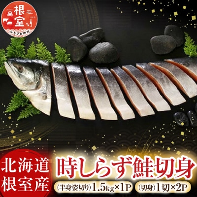 【北海道根室産】時しらず鮭切身1.5kg×1P・1切×2P F-42020
