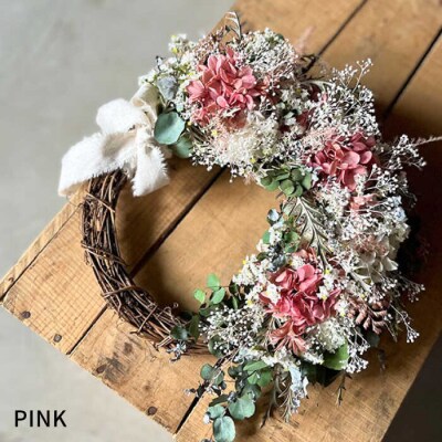 【選べる4タイプ】ドライフラワー ハーフリース 糸島/tokohana [AOC019]