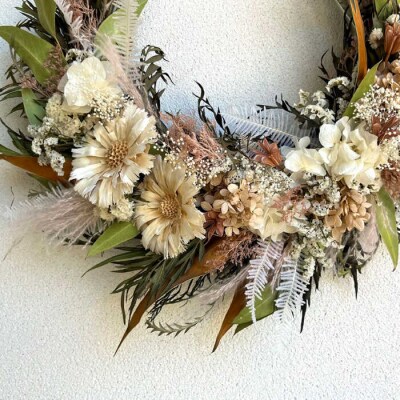 ロゼッタのリース(Lサイズ)糸島市/tokohana ドライフラワー アレンジ[AOC032]