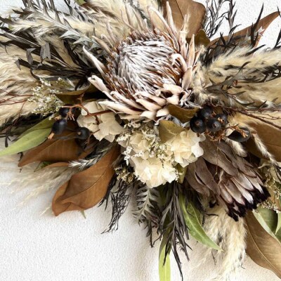 キングプロテアのホワイトタペストリー(LLサイズ)糸島市/tokohana [AOC043]